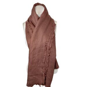 Charlotte Russe Cozy Brown Winter Woven Fringed Scarf or Wrap